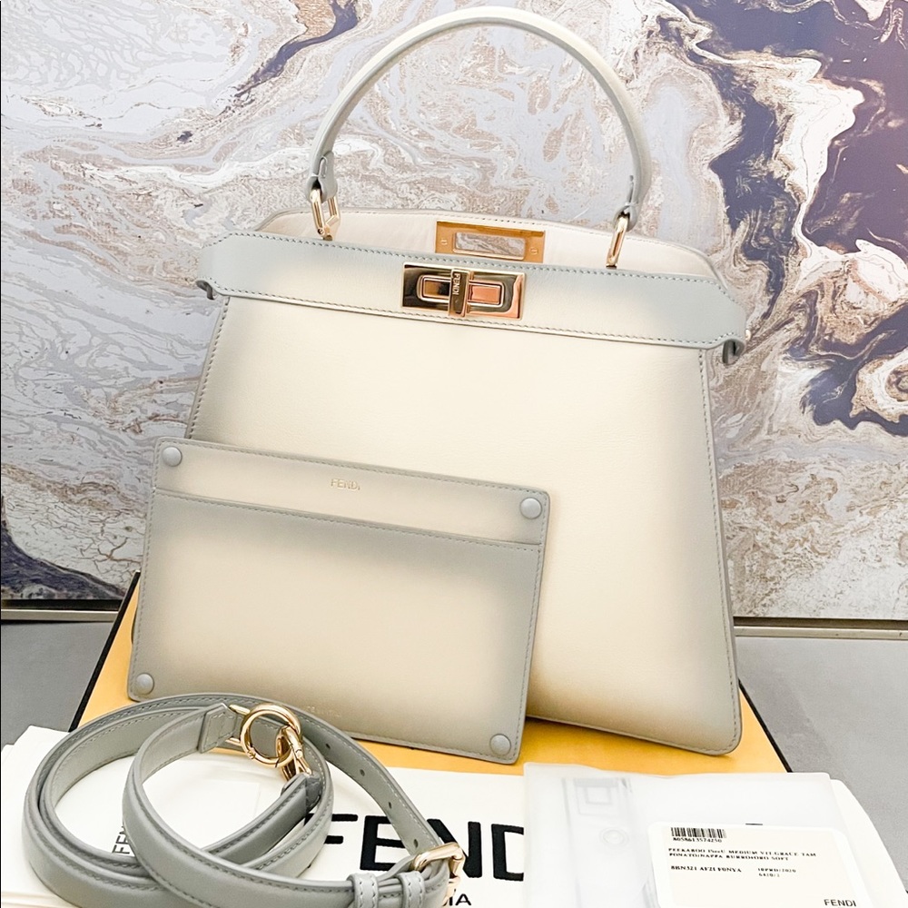 Sold!! Fendi Peekaboo ISeeU Ombre Medium Nappa Leather Tote - Picture 1 of 16